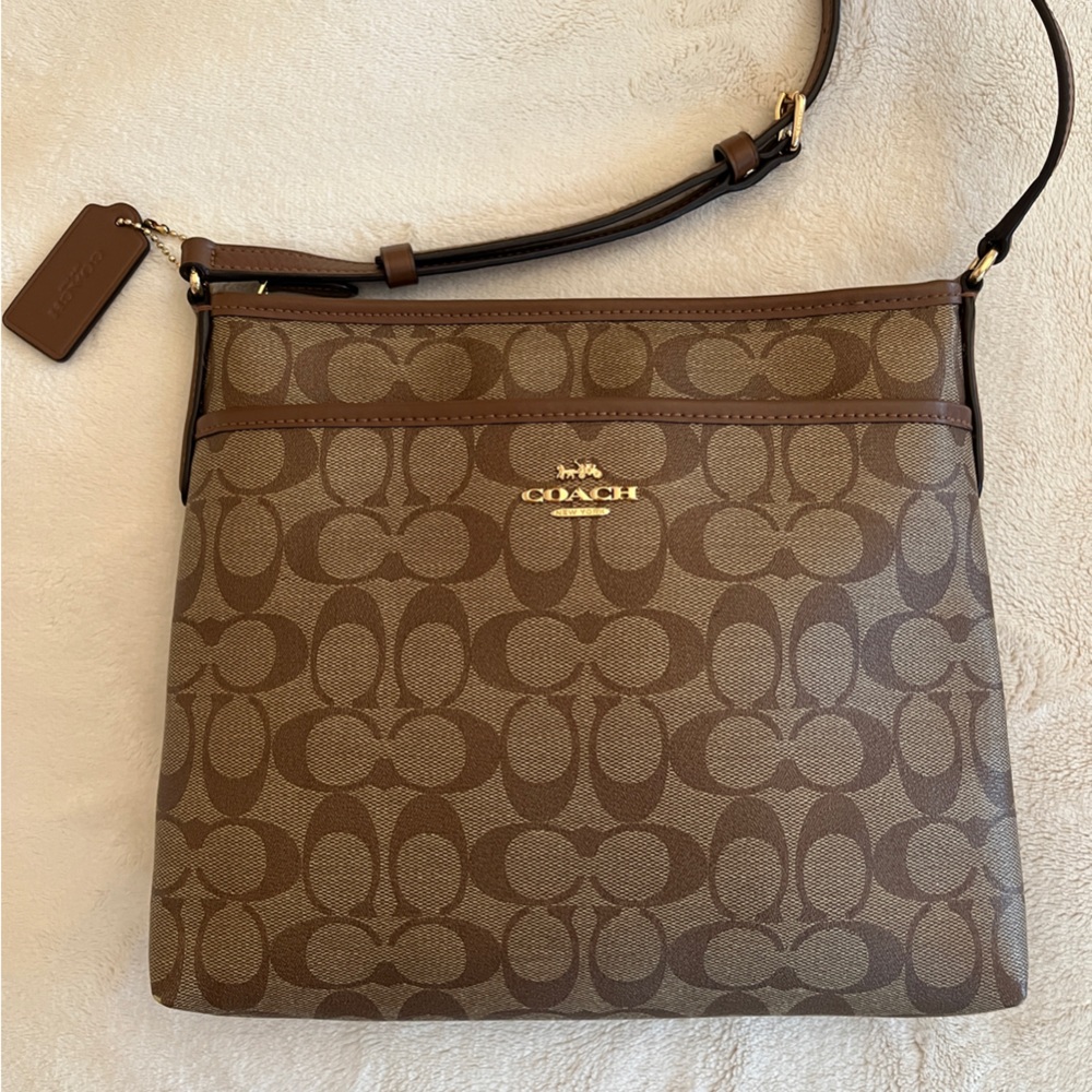 Coach Brown Signature Crossbody Bag